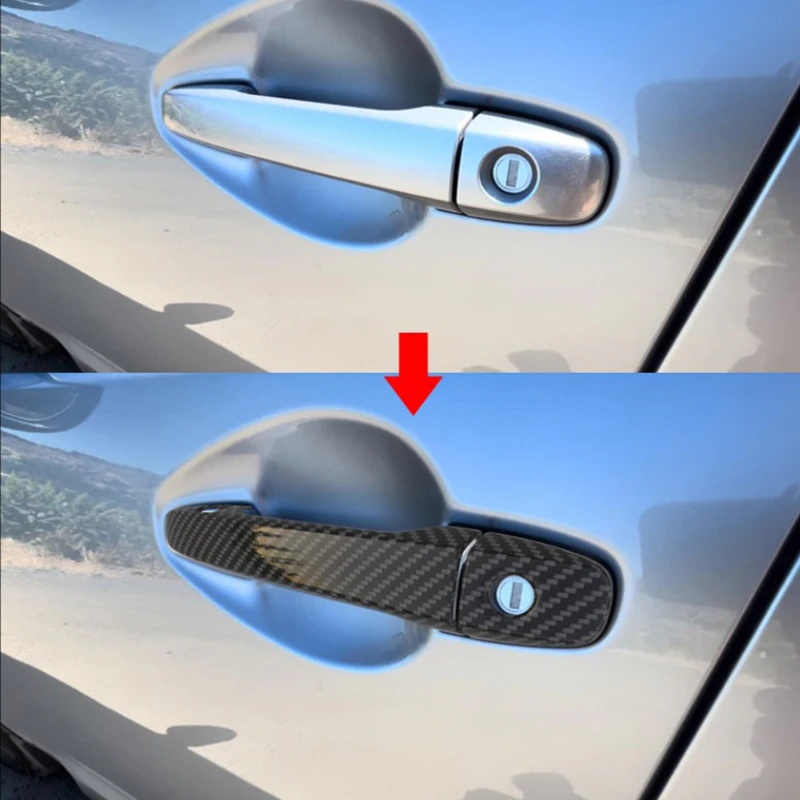 

Car Accessories ABS Chrome Door Handle Cover With Smart Key Hole Catch Cap Trim Molding For Subaru Forester 2025 2026