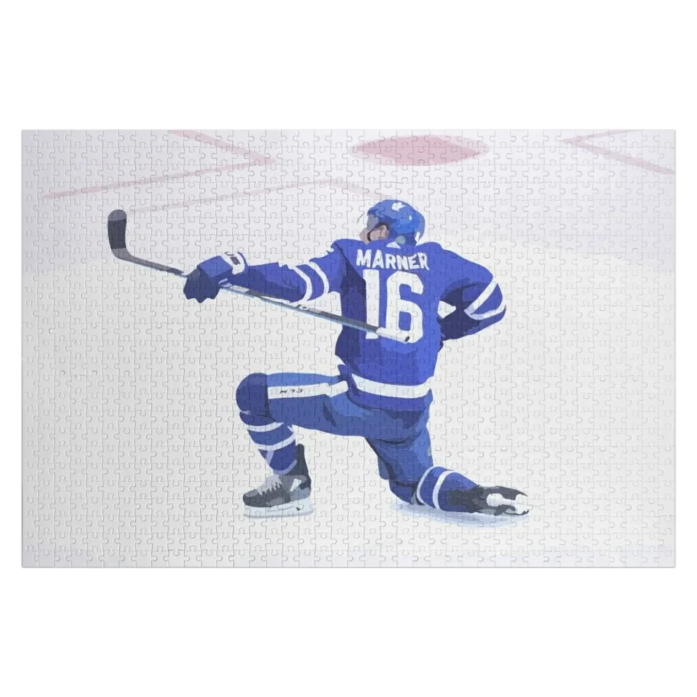 

Mitch Marner Goal Celebration Painting Jigsaw Puzzle Name Wooden Toy Custom Child Gift Puzzle