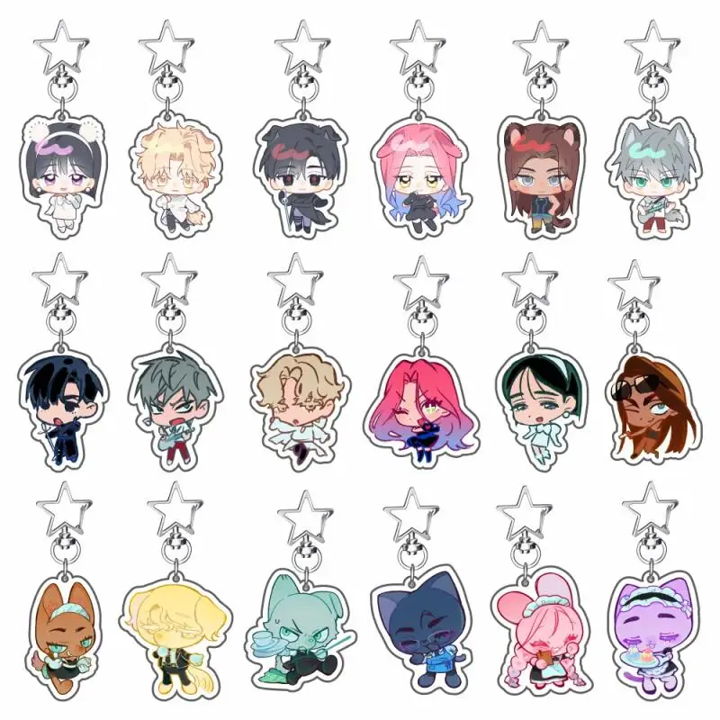 شعبية أنيمي الغريبة المرحلة Chibis سلاسل المفاتيح المرأة حقيبة الملحقات لوكا إيفان حتى ميزي هيونا سوا Keyrings قلادة المشجعين الهدايا