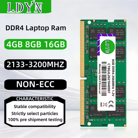 Memorias Ram DDR4 4GB 8GB 16GB 2133 2400 2666 3200Mhz Laptop Memory Ram PC4-17000 19200 21300 25600 SODIMM 1.2V 260Pin NON-ECC