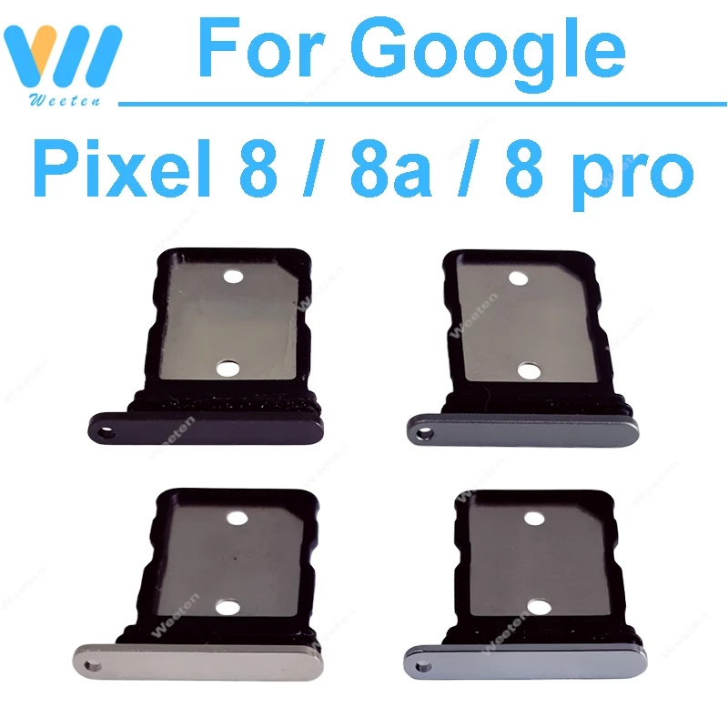 1pcs SIM Tray For Google Pixel 8 Series Compatible with Pixel 8/8 Pro/8a SIM Card Slot Holder Adapter with metal card pins parts