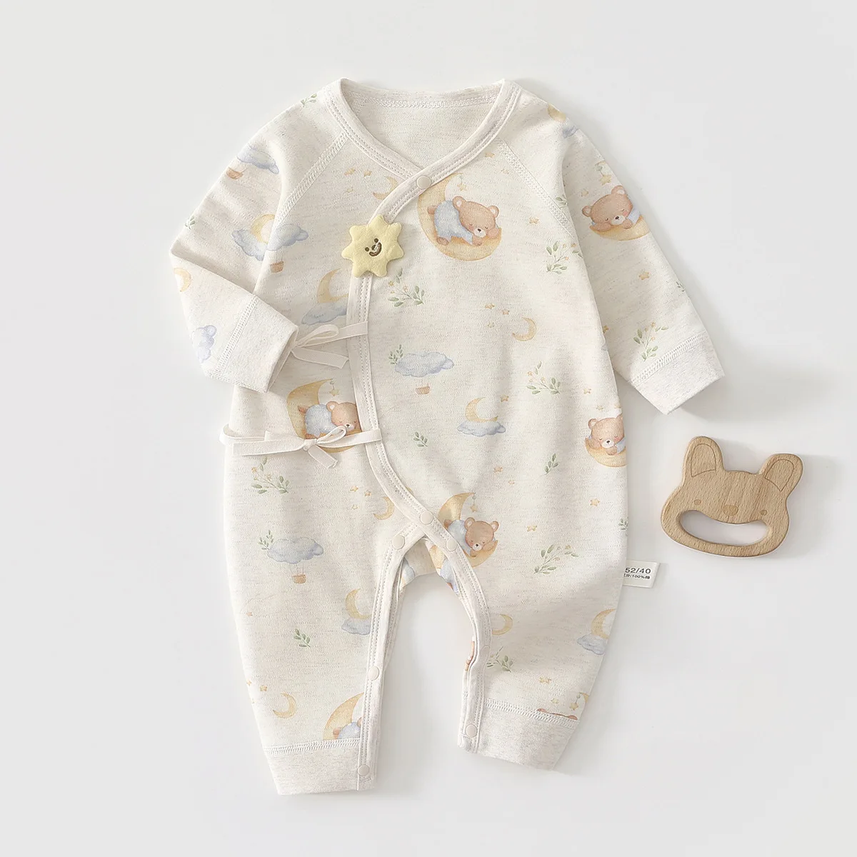 

Newborn Spring and Autumn Jumpsuit Full Moon Baby Clothes Baby Colored Cotton Butterfly Clothes Male and Female Baby Clothes