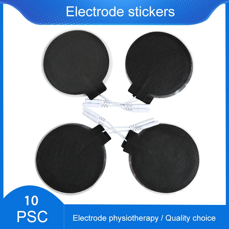 

10pcs Electrode Stickers Silicone Gel for Tens Acupuncture Physiotherapy Machine Ems Nerve Muscle Stimulator 2mm Plug