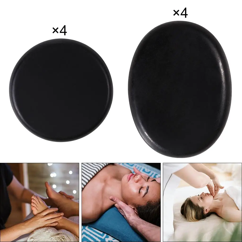 4Pcs/Set Professional Hot Stone Massage Kit Basalt Stones Spa Relaxing