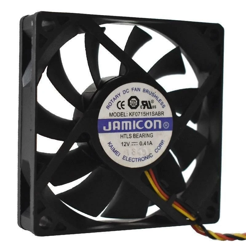 D 1 PCS For JAMICON Fan KF0715H1SABR DC 12V 0.41A 70*70*15mm 3 Pin cooling fan