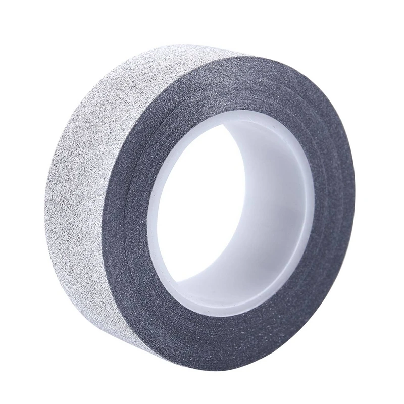 4Pcs 10M Glitter Tape Stick Self Adhesive Sticker Label Decorative Paper DIY Silver