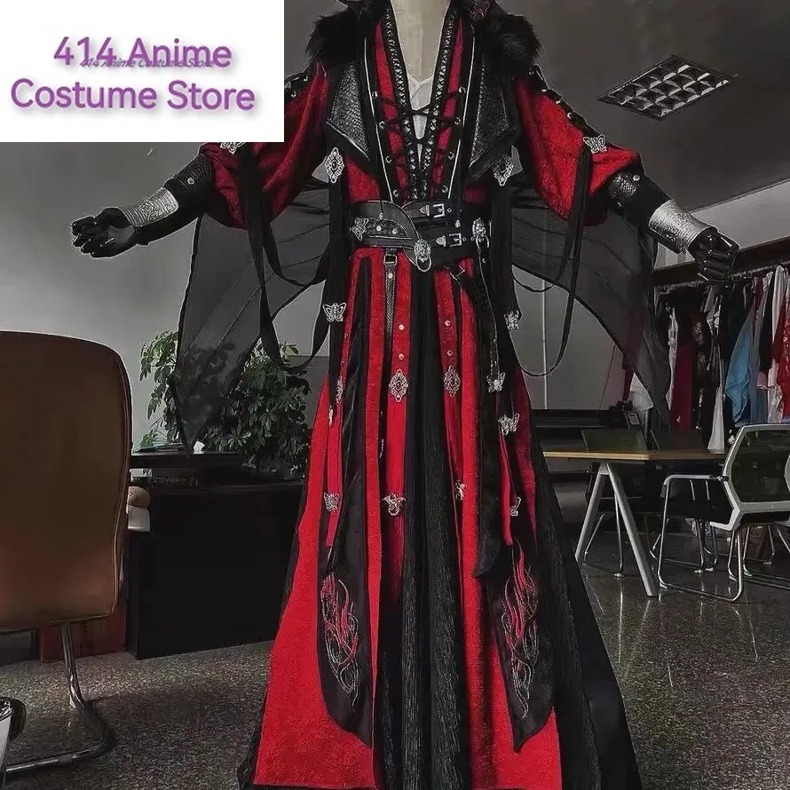 Chinese TV Series TGCF Tian Guan Ci Fu Xie Lian Hua Cheng Cosplay Costume Hua Cheng Cos Dress Hanfu Full Set Anime Clothes