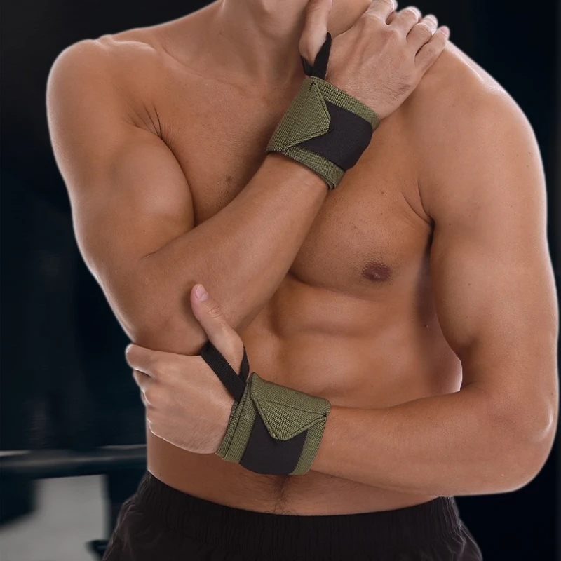 Adjustable Compression Wrist Support Straps Weight Lifting Bands for Deadlift Bench Press Push Up Anti Sprain Gym Training Use