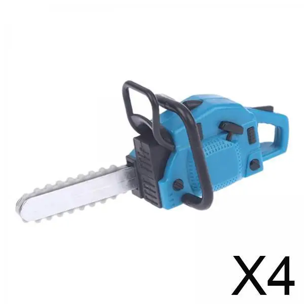 

Miniature Chain Saw Simulation Repair Tool PVC Dollhouse Furniture Decor Component for 1/6 and 1/12 Scale Mini House Garden Use