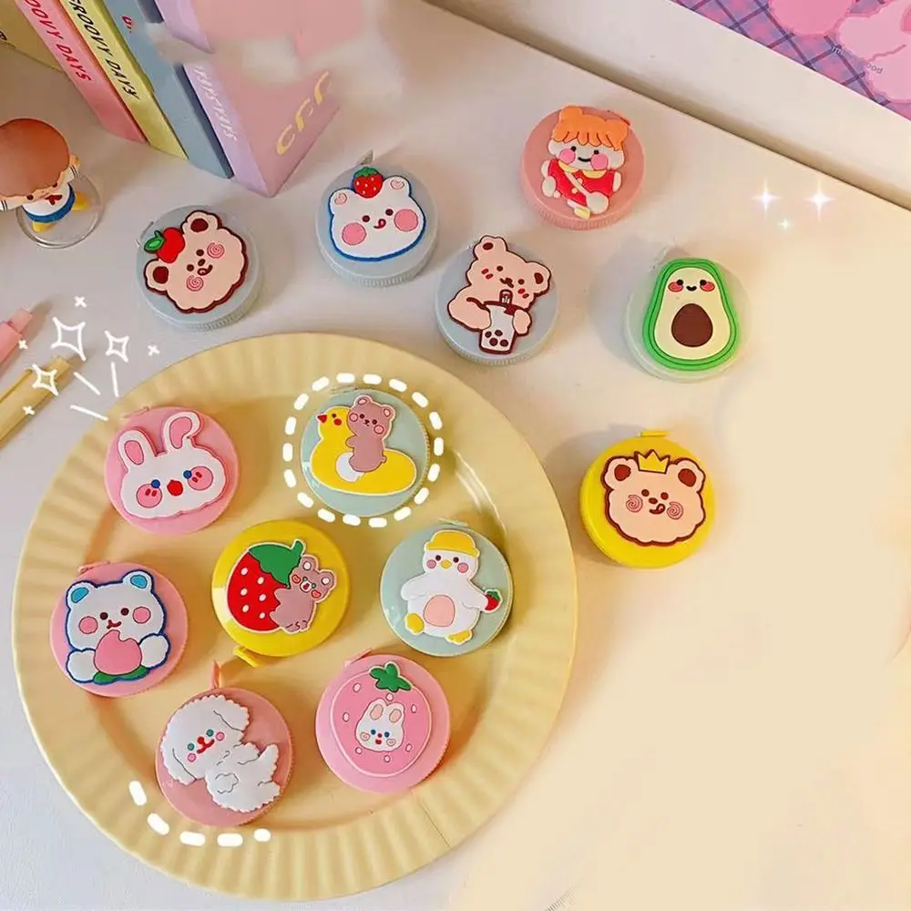 Esnek Karikatür Mezura Yumuşak Santimetre Inç 150 cm Mezura 150 cm Otomatik Shrink Yumuşak Geri Çekilebilir Cetvel Vücut Dikiş