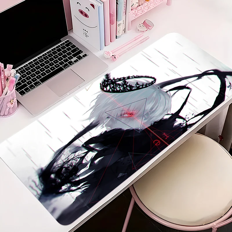 Коврик для мыши T-tokyo Ghoul Kaneki Ken Настольный коврик Аниме игровой коврик для игровой мыши Скоростной компьютерный и офисный геймерский шкаф Коврик для клавиатуры