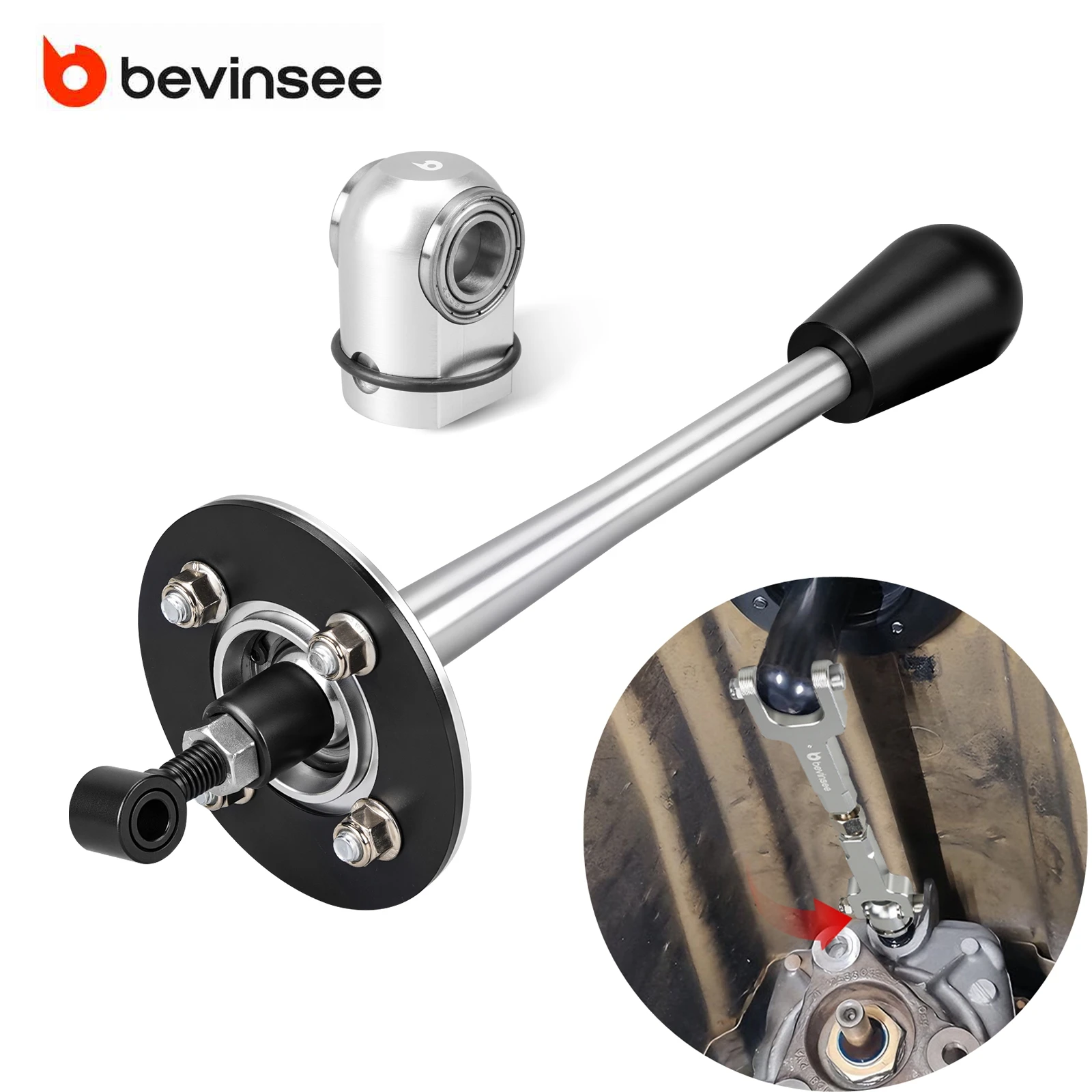 BEVINSEE Aluminium Drift Quick Short Shifter Kit & Gear Selector Rod Joint Set For BMW E36 E46 E60 E39 Z3