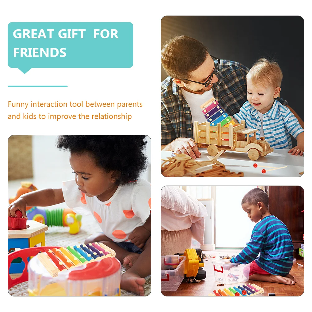 

Children Musical Instrument Set Kids Toys Plastic Wood Material Educational Plaything Long Term Use Fun Joy Development