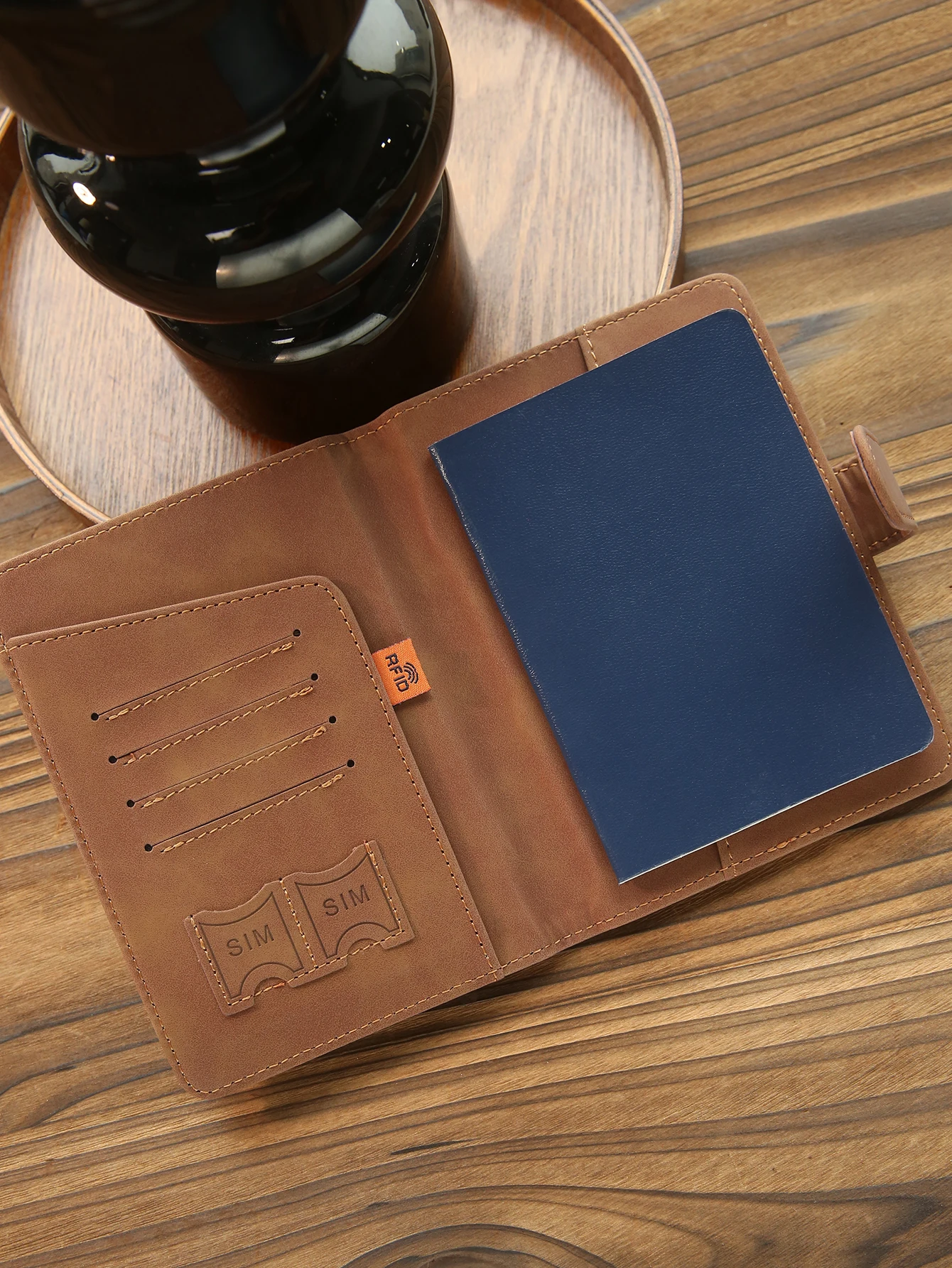 Personalized Name Passport Holder Custom Suede Matte Texture Faux Leather Passport Bag Handmade Travel Accessories Custom Gift