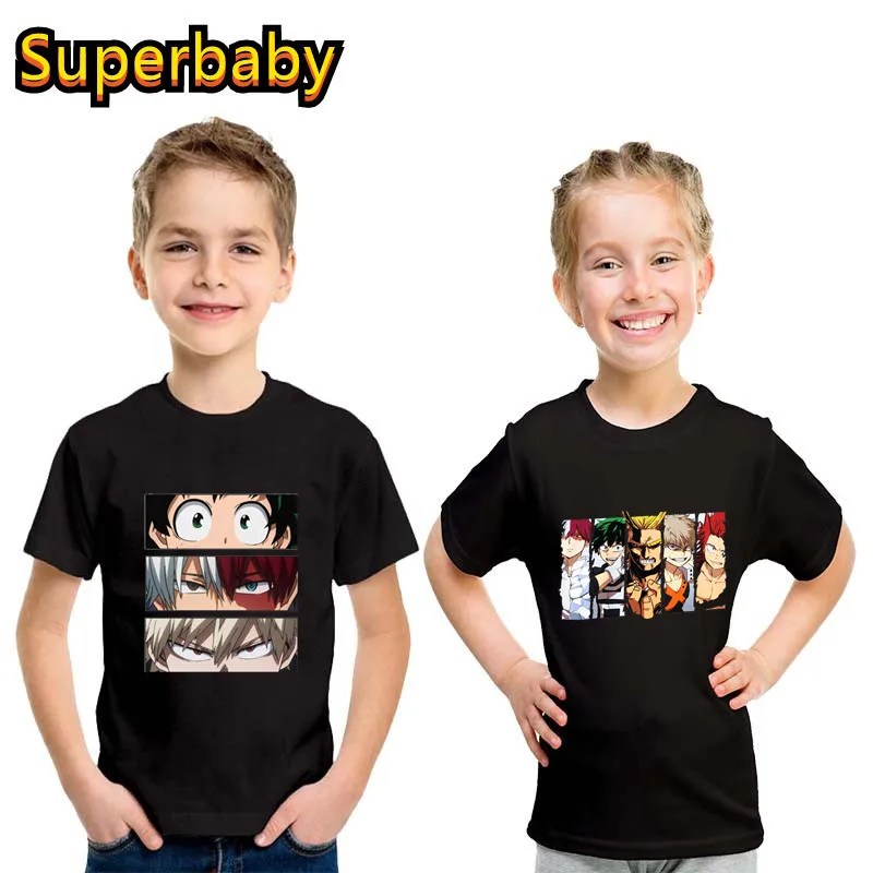 

Anime My Hero Academia Print Cartoon Kids T-shirt Boku No Hero Academia Baby Boys Girls Clothes Summer Children Cotton T shirt