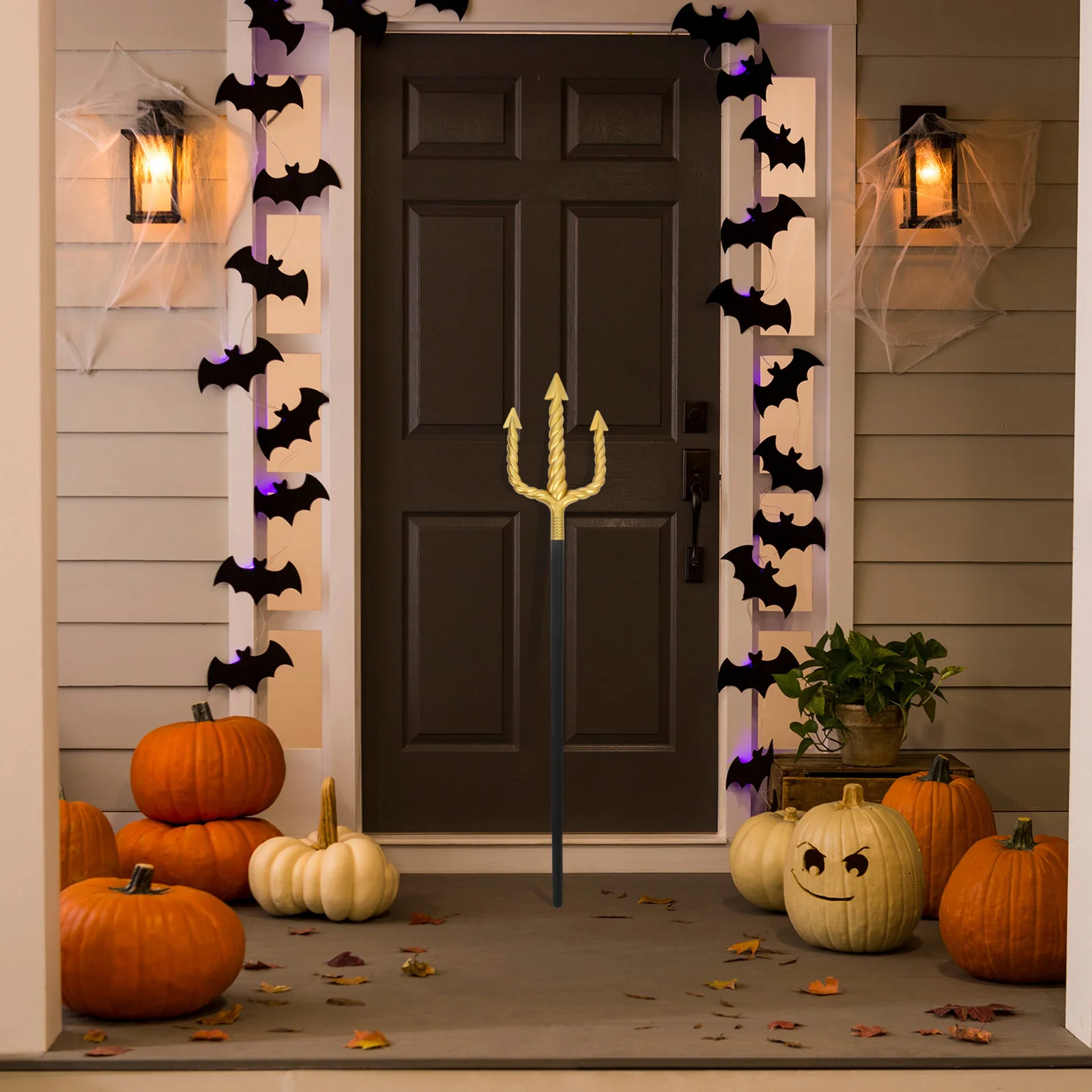 

Reusable Simulation Trident Prop for Halloween Party Cosplay Costume Accessory Style Demon Pitch Fork Masquerade Stage