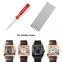 For Cartier Santos 100 Straps 20mm 23mm Watch Screw Rod Watchmaker Repair Replacement With Connecting Pin for Men and Women