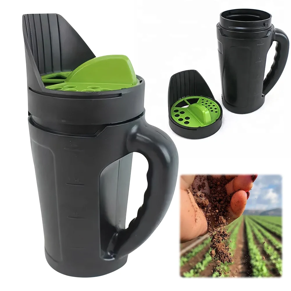 

Hand Spreader Shaker Multiple Opening Sizes for Any Need Handheld Seed Spreader for Seed Salt De-Icer Ice Melt and Fertilizer