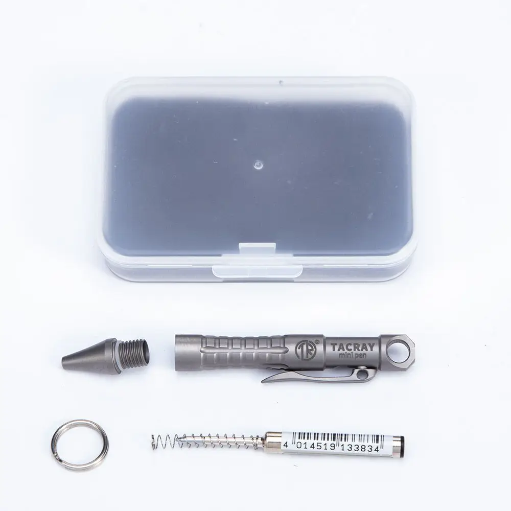 Outdoor draagbare multifunctionele EDC Mini titanium legering bout sleutelhanger handtekening pen