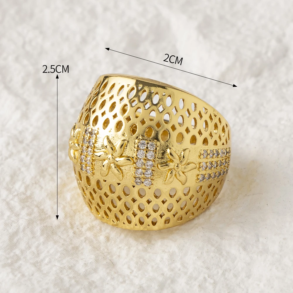 LUIZADA Vintage Türkische Fingerringe Frauen Runde Kristall Caesar Ring Gold Farbe Ethnische Hochzeit Schmuck Ring – Detail 12