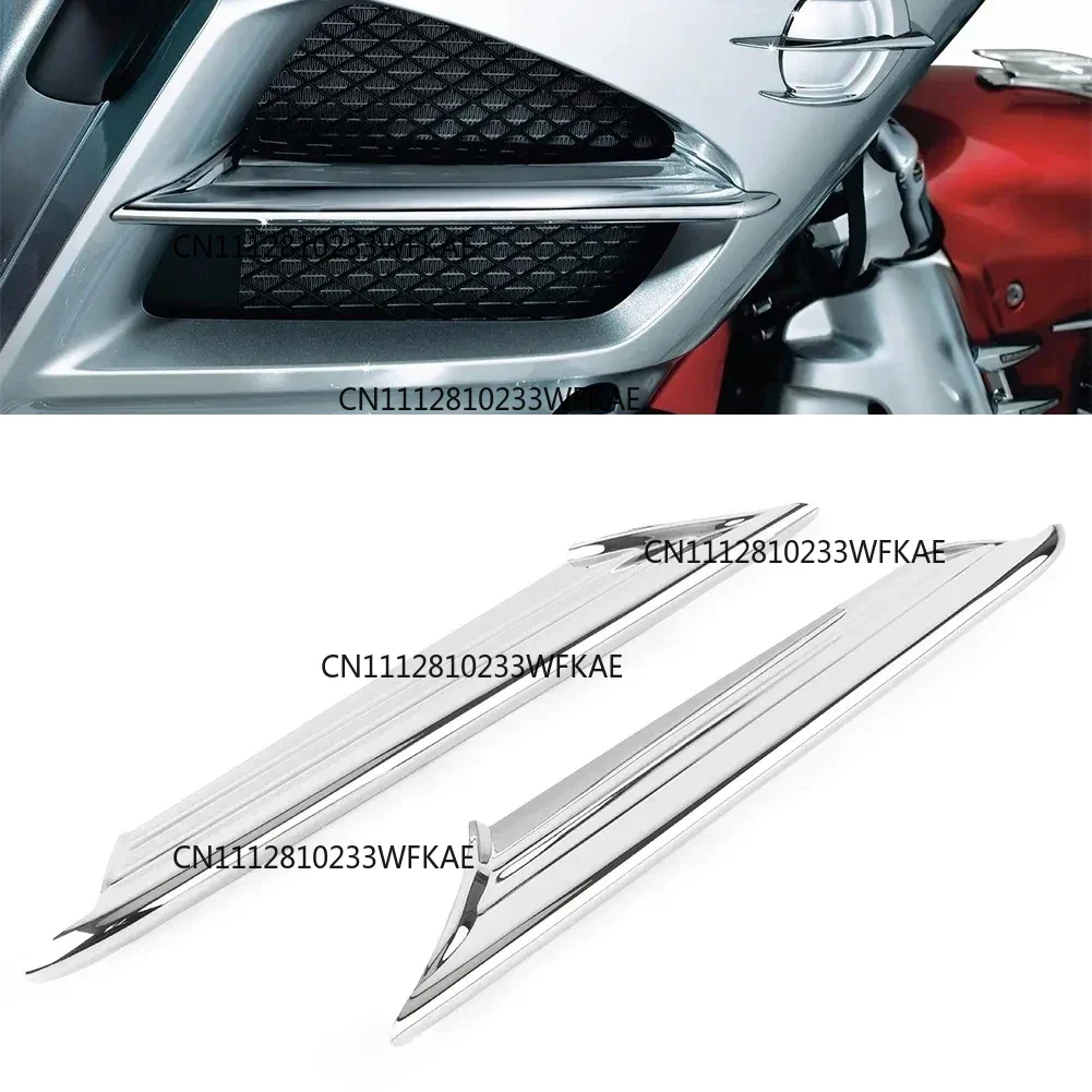 Chrome Motorcycle Side Vent Fairing Fins Scoop Accents Decoration Cover Trim For HONDA Goldwing GL1800 2012-2014 2015 2016 2017