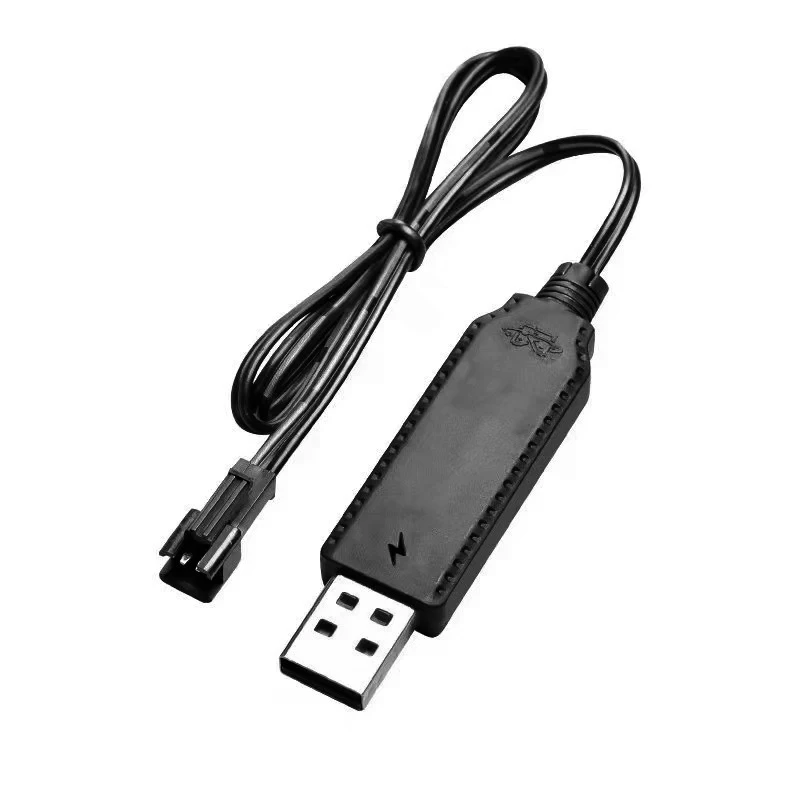 Cable de carga USB de 5/10 piezas para batería de litio de 3,7 V, cargador de SM-2P delantero para coche RC, avión, piezas de repuesto, cuadricóptero de juguete