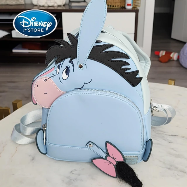 Disney Eeyore Cosplay Womens Double Strap Shoulder Bag Purse Winnie The Pooh Friends Cute Blue PU Leather Backpack AliExpress