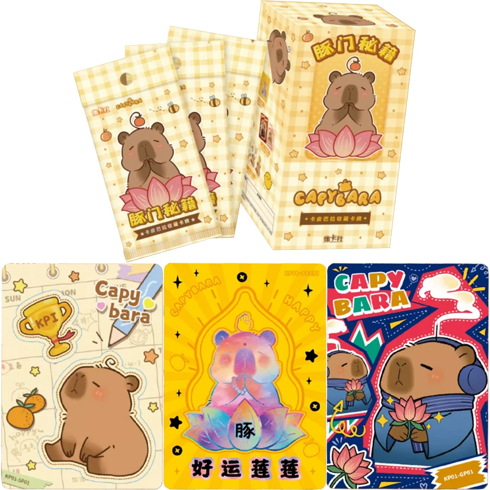 

Capybara Card Emotional Stability Expression Cards Good Luck Lotus Cards Dolphin Gate Secrets Cute Collection Card Toy Gift