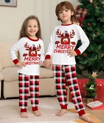 Merry Christmas Print Kids Pajamas Set Baby Boys Girls 2 Pieces Suit Cute Soft Sleepwear Children's Clothing 6M-14Y Xmas Look