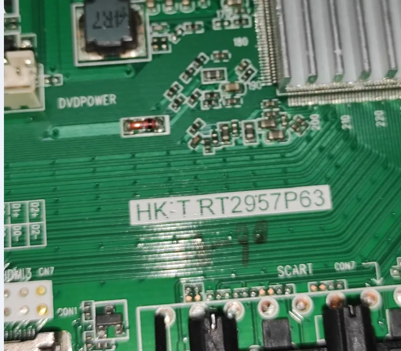 Placa-mãe de TV três em um, HK-T.RT2957P63, 48-54V, tensão e corrente, 680mA, OU LSC400HN08, 108-16V, 330ma