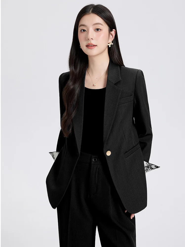 

Женский повседневный костюм 2025: Новая осенняя коллекция – элегантный и свободный костюм с эффектом стройности в комплекте с широкими брюками, комплект из двух предметов