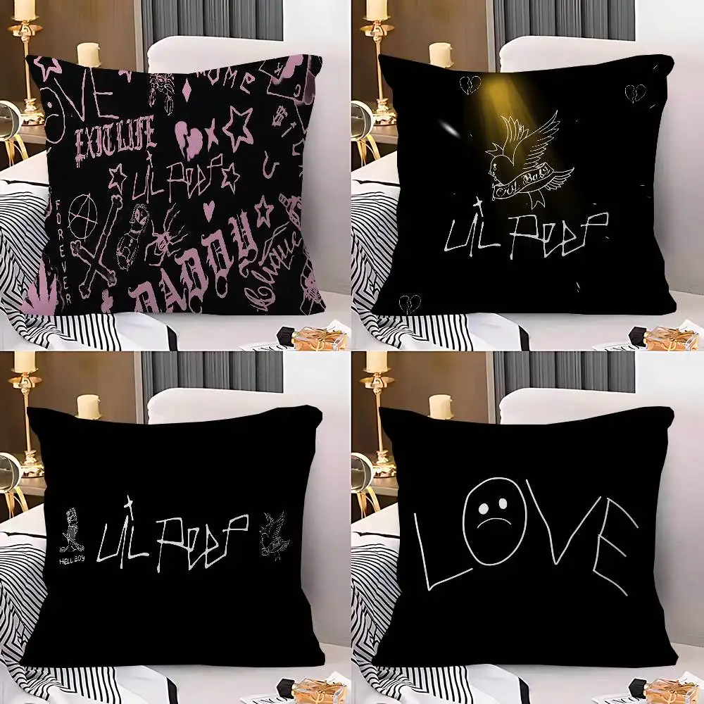 Rapper L-Lil P-Peep Pillow Gift Home Office Decoration Bedroom Sofa Car Cushion Cover case 45x45