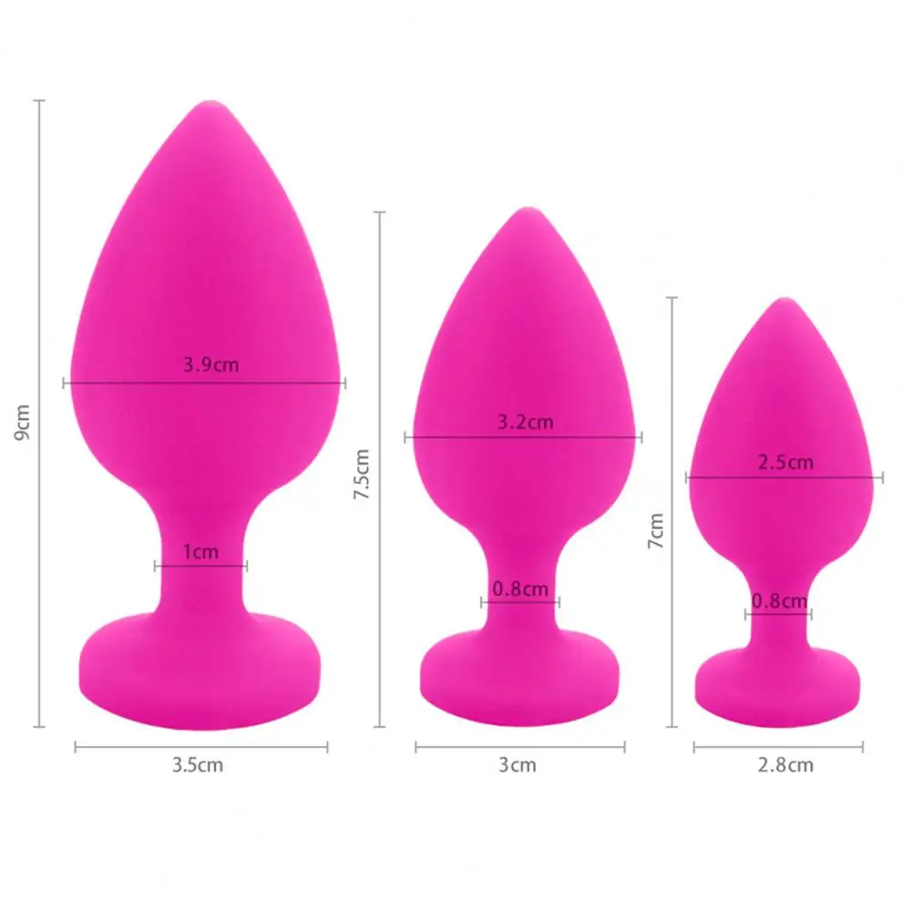 1Pcs Silicone Butt Plug Anal Plugs Unisex Sex Stopper 3 Different Size Adult Toys For Men/Women Anal Trainer For Couples