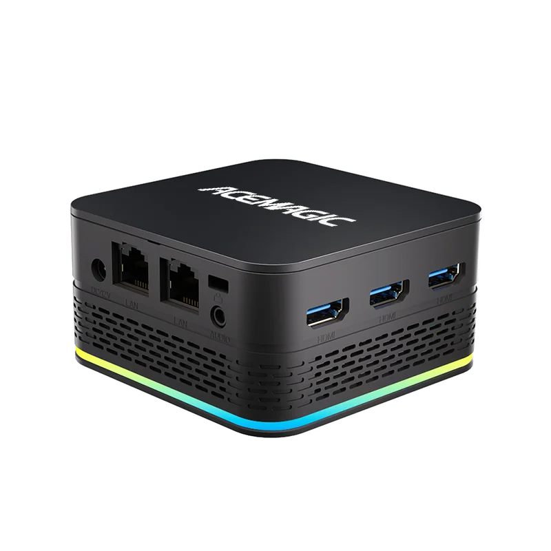 ACEMAGIC-Mini PC Alder Lake-N100 LPDDR5, 16G, SSD512, WiFi, 5 BT/4,2, Windows 11Pro, RGB Surround Light