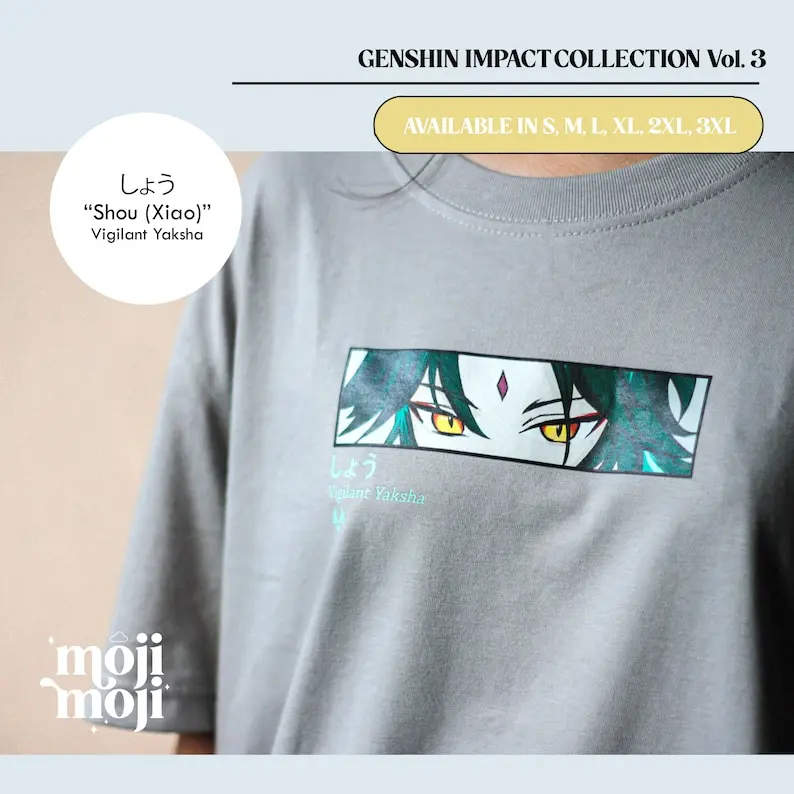 Genshin Impact Xiao Shirt, Genshin Xiao T-shirt, Genshin Merch, Liyue theme Merch, Gamer Shirt, Gifts for Gamers, Gaming Shirt