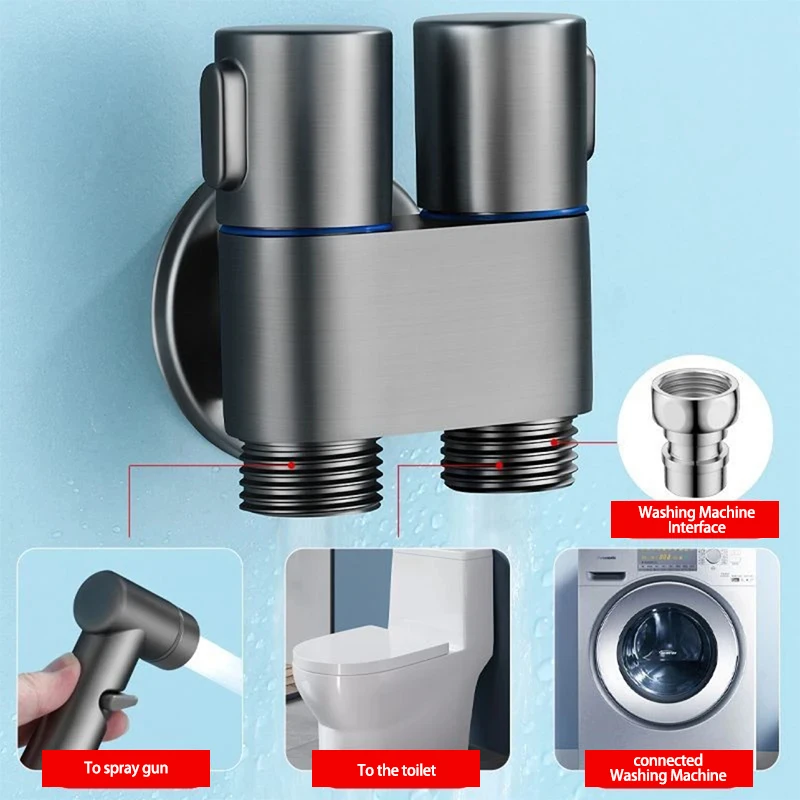 Bathroom Toilet Flushing Spray Gun Household Pressurized Toilet Washer Bidet Sprayer Toilet High Pressure Portable Shattaf Set image 3