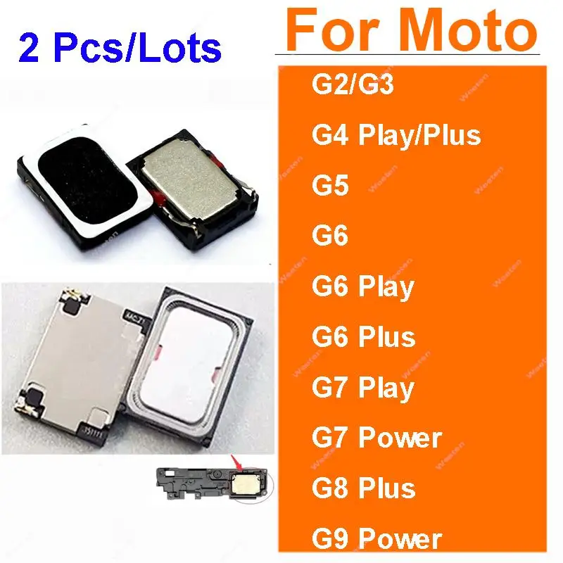 2 sztuki / partia, głośnik z brzęczykiem do głośnika Moto G2 G3 G4 G5 G6 Plus Play G7 Power G7 Play G8 Plus G9 Power Loudspeaker