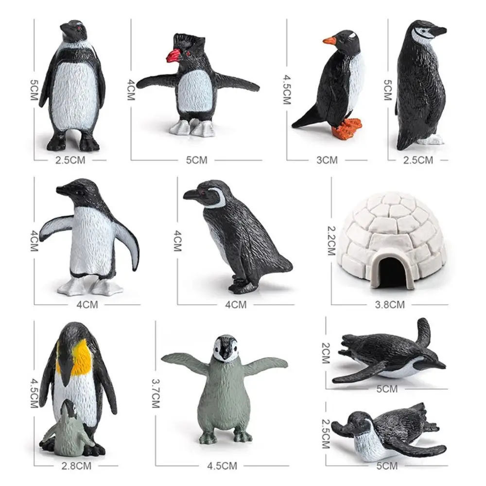 Simulação pinguins modelos animais modelo pólo sul pinguim figuras de ação educacional pvc boneca pólo sul animais crianças brinquedos