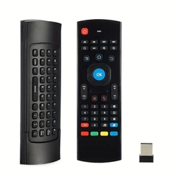 MX3 에어 마우스 USB 무선 키보드 스마트 교체 리모컨, 2.4G RF 컨트롤러, 음성 마이크 포함, 안드로이드 TV 박스 PC용