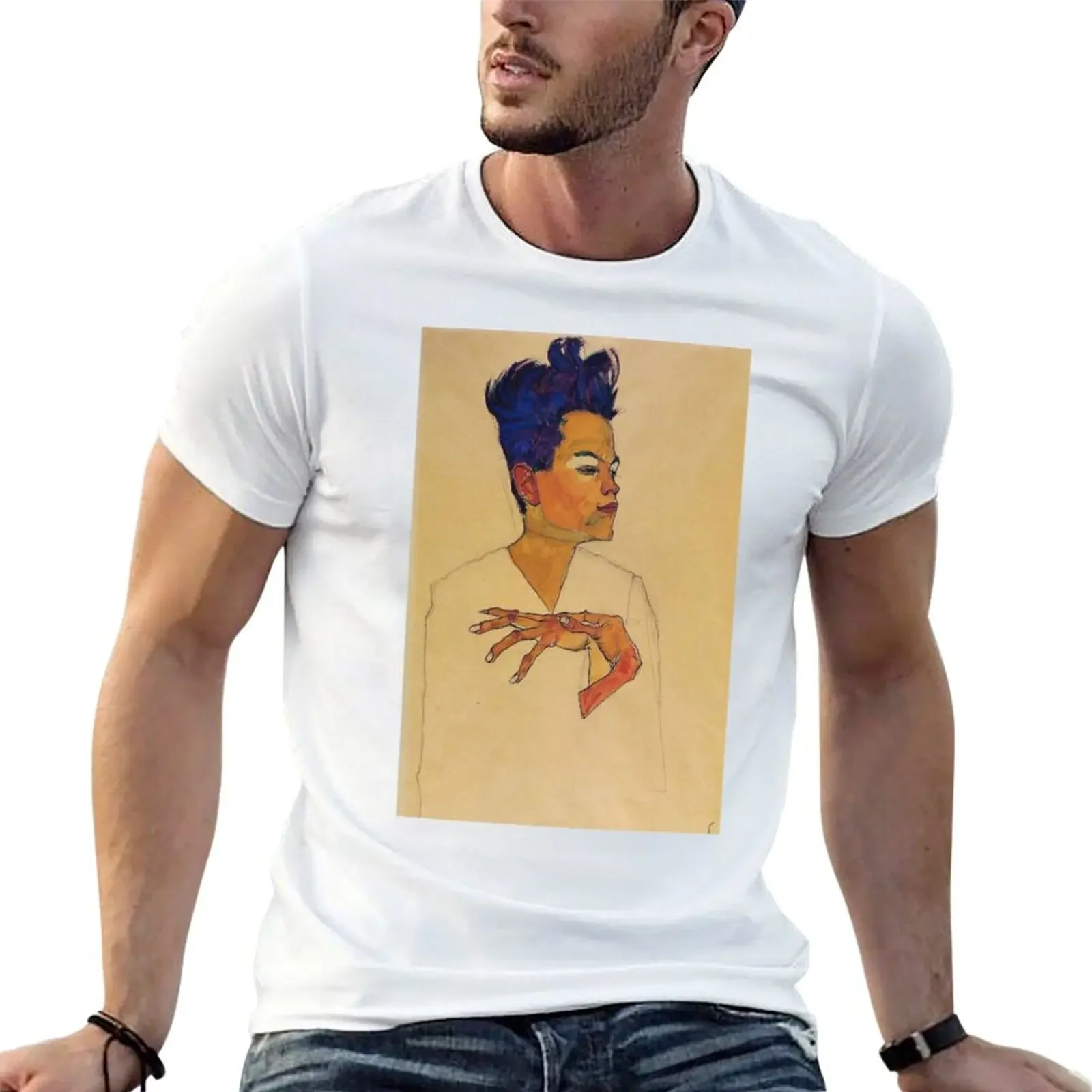 

original painting by Egon Schiele 1890 - 1918, Egon Schiele Prints T-Shirt man clothes sweat Short sleeve tee men