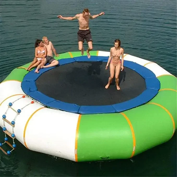 Round water park equipment inflatable bungee trampoline for adult