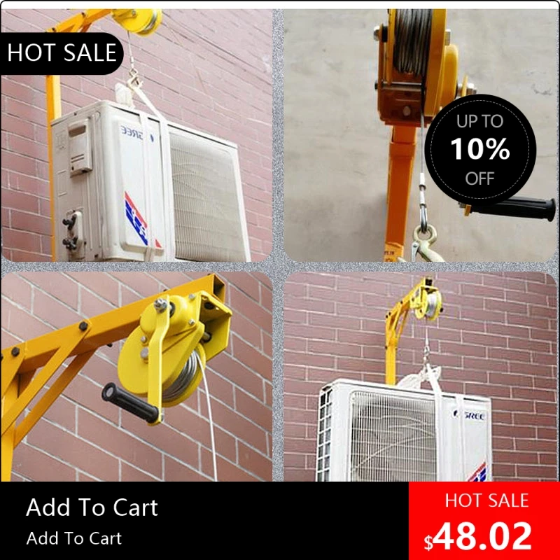 

818003 Ручной подъемный кран 1200 фунтов Самоблокирующаяся лебедка из нержавеющей стали для задницы для наружной установки кондиционера