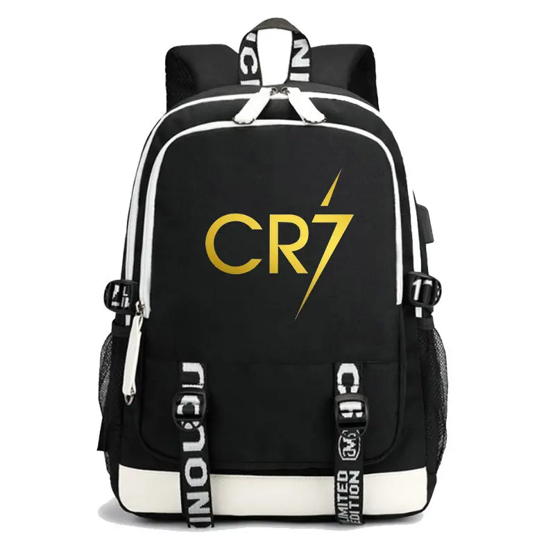 New Kids CR7 Printed Backpack Schoolbag Casual Backpack For Men And Women