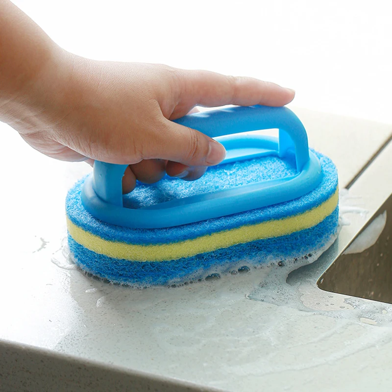 Cleaning Brush With Handle Sponge Wiping Kitchen Cleaning Pot Washing Dishwashing Sponge Cleaning And Brush Tool