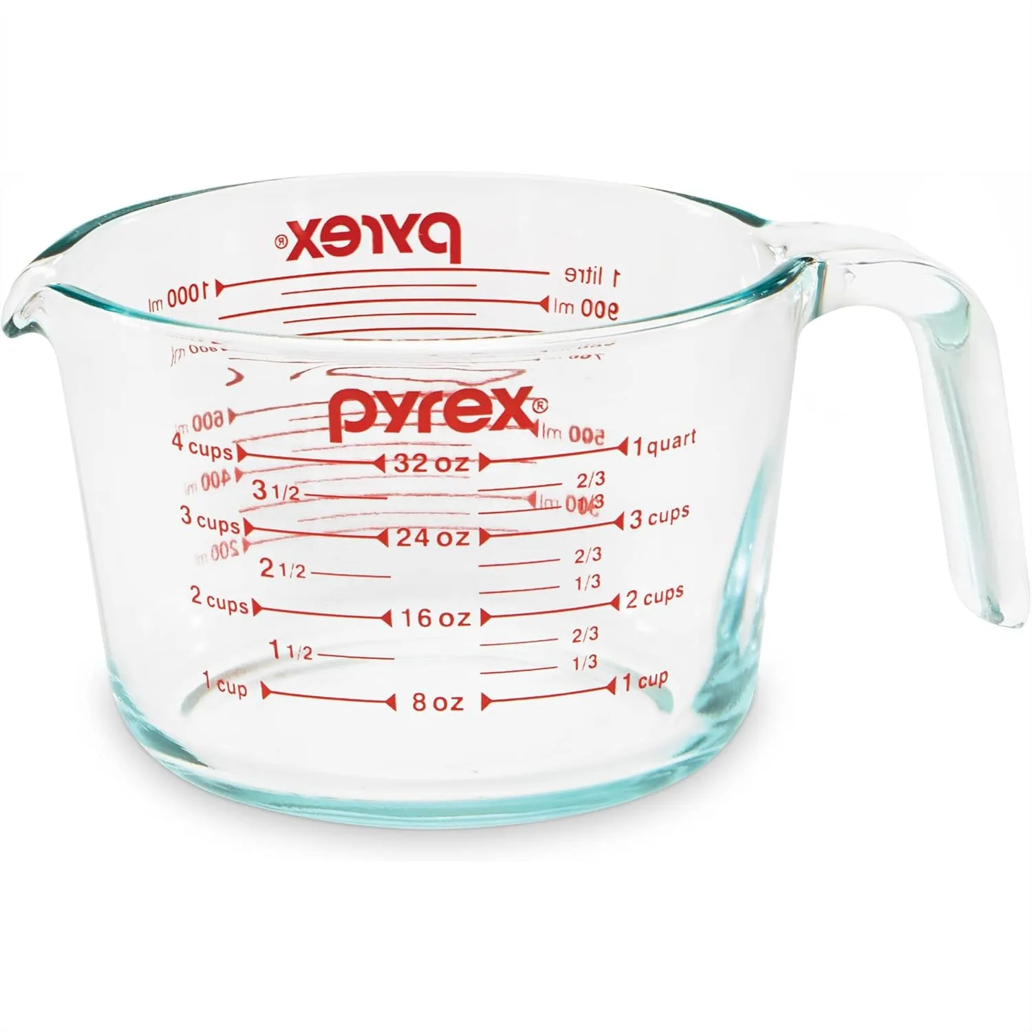 Tasse à mesurer en verre de 4 tasses pour la pâtisserie, la cuisine, le mélange, utilisable au micro-ondes et au four