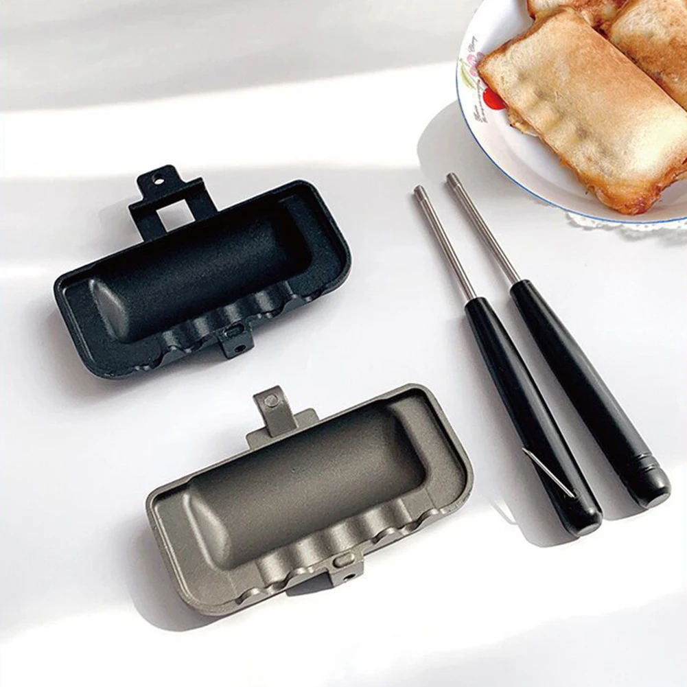 ناشتے کا سینڈوچ بنانے والا ڈبل رخا نان اسٹک فرائنگ پین ہاٹ ڈاگ ٹوسٹر پانینی پریس پینکیکس آملیٹ ٹوسٹ کے لیے