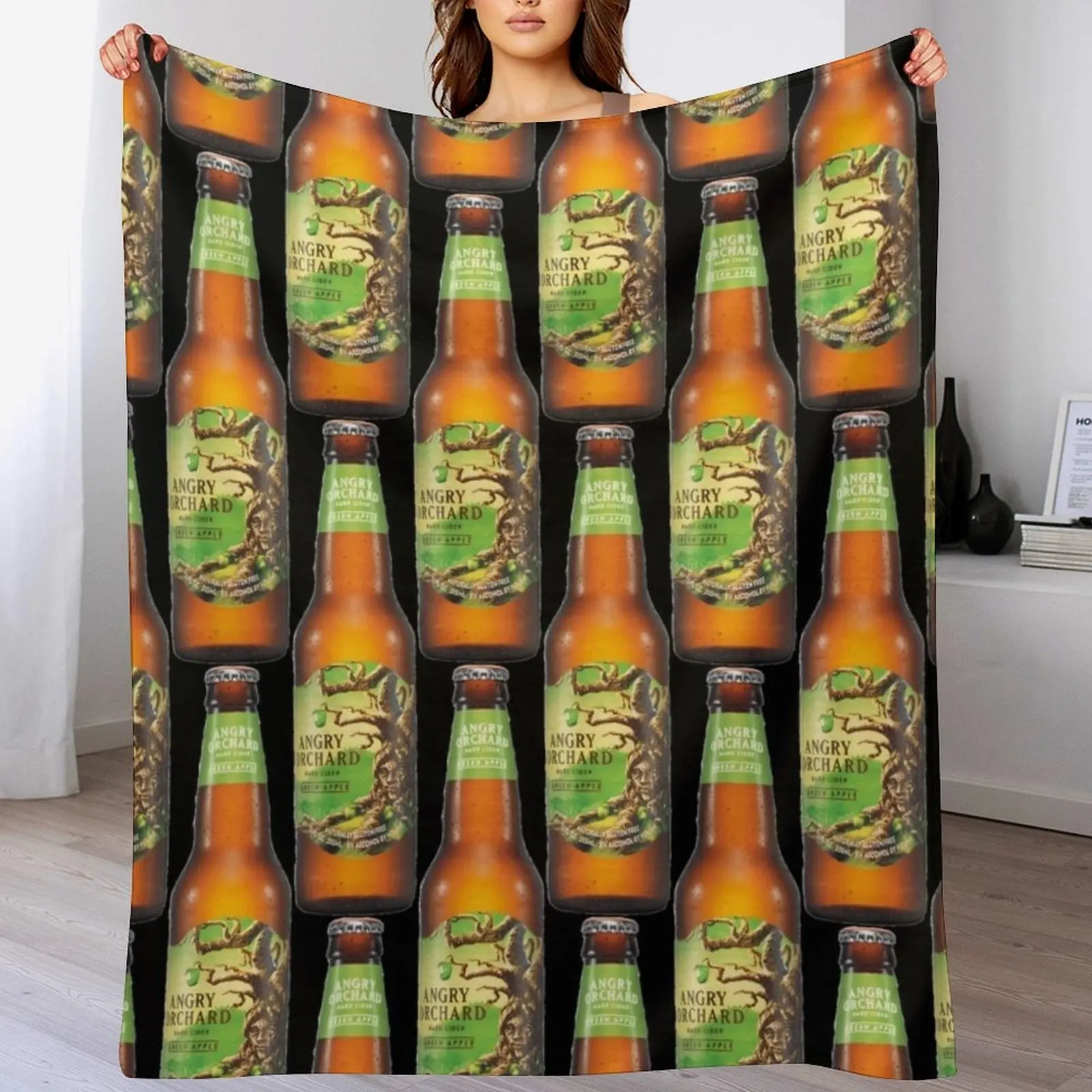 Angry Orchard - Hard Cider Throw Blanket Luxury Throw Cute Blankets