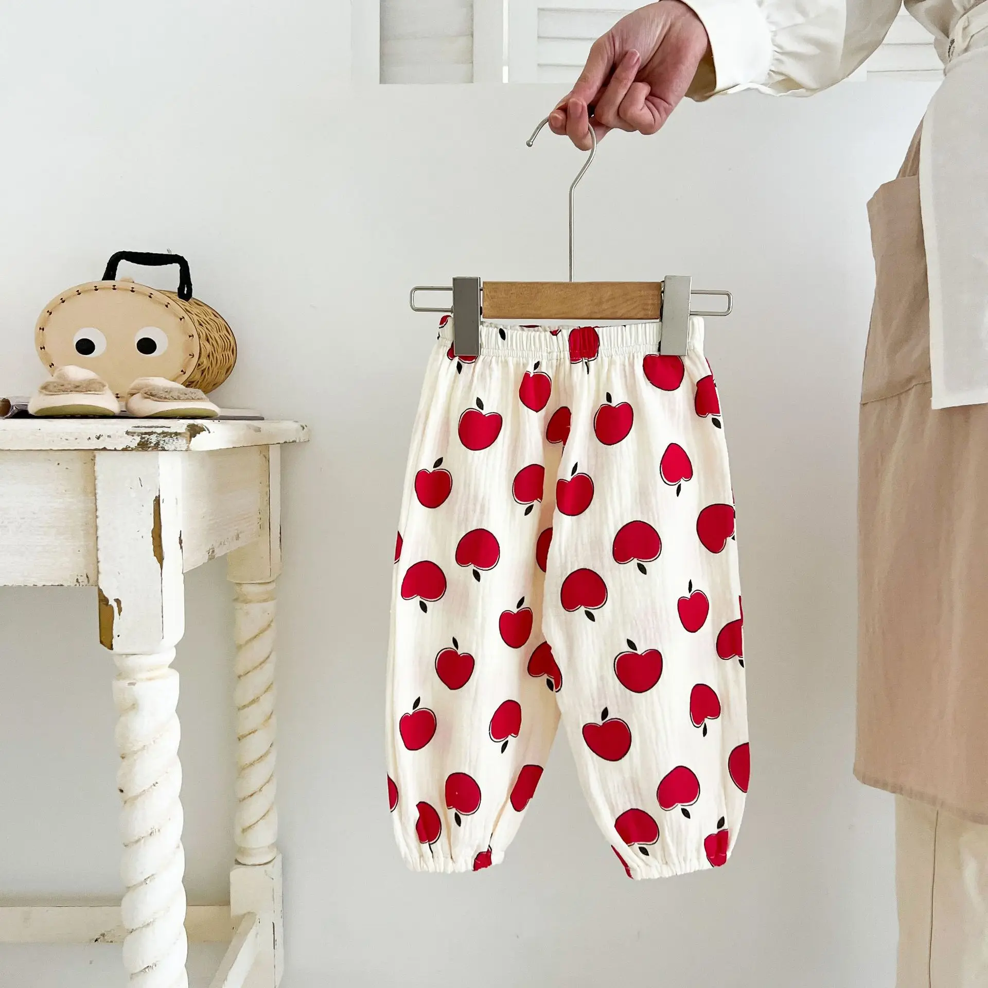 1 Piece Baby Printed Gauze Anti-Mosquito Pants Spring and Autumn Unisex Toddler Jogger Pants Breathable Baby Pants