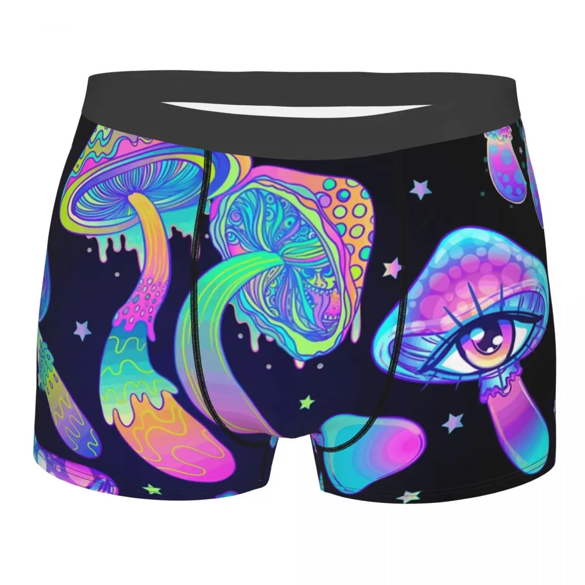 Magic Mushroom Trippy Psychedelic Neon Pastel Goth Boxer Shorts Men 3D Print Male Breathbale Underwear Panties Briefs
