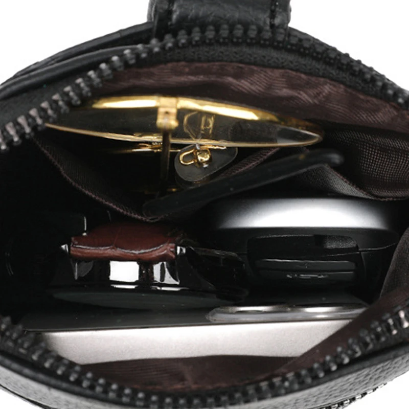 PU Leather Solid Color Women's Diagonal Cross Bag Portable Double-Layer Buckle Mini Phone Wallet Shoulder Bag